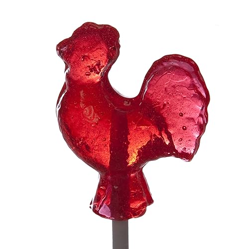 Lollipop Rooster - Paleta pequeña de gallo 3D - Paquete de 10