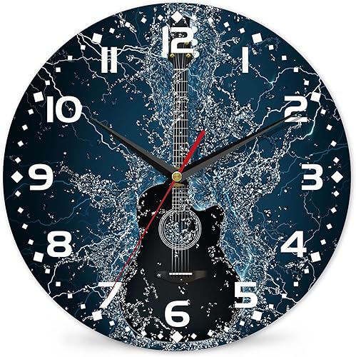 Miniatura 18 de Reloj para sala de estar, reloj de pared vintage con flores salvajes, reloj de pared de madera vintage, silencioso, sin tictac, funciona con pilas,