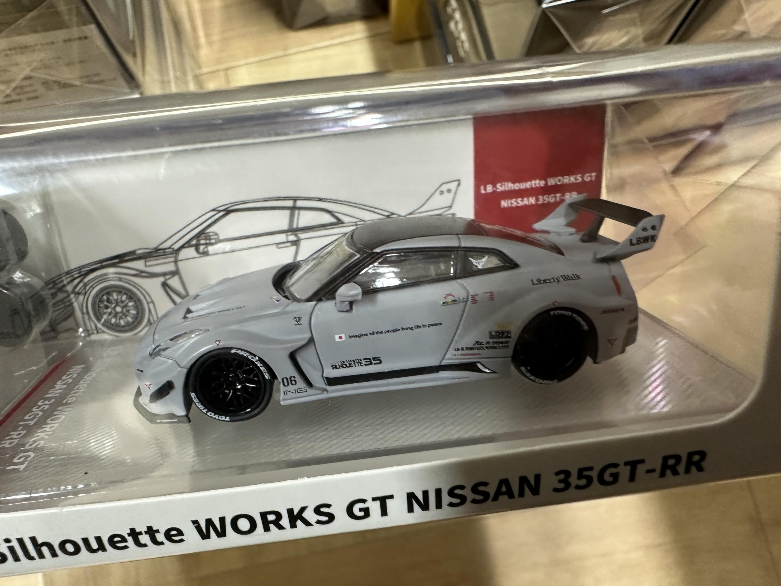 1/64 RR model 日産　LBWK GT-R R35 グレー零戦 LB Silhouette Works GT Nissan 35GT-RR Fighter Grey by CM Model