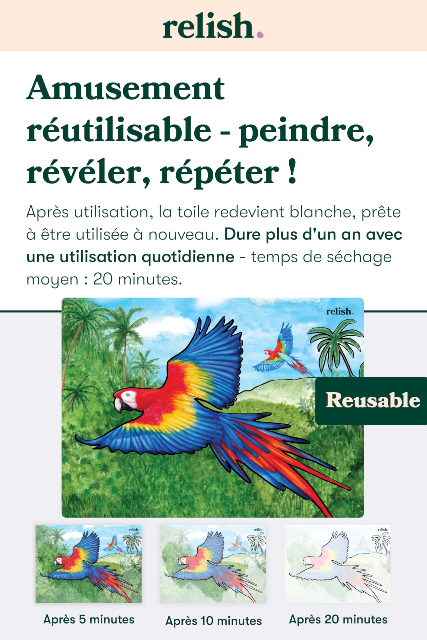 Relish - Activités d'aquapaints pour démence – Lot de 5 jouets réutilisables de peinture à l'eau, oiseaux magnifiques, produits d'Alzheimer et cadeaux pour personnes âgées