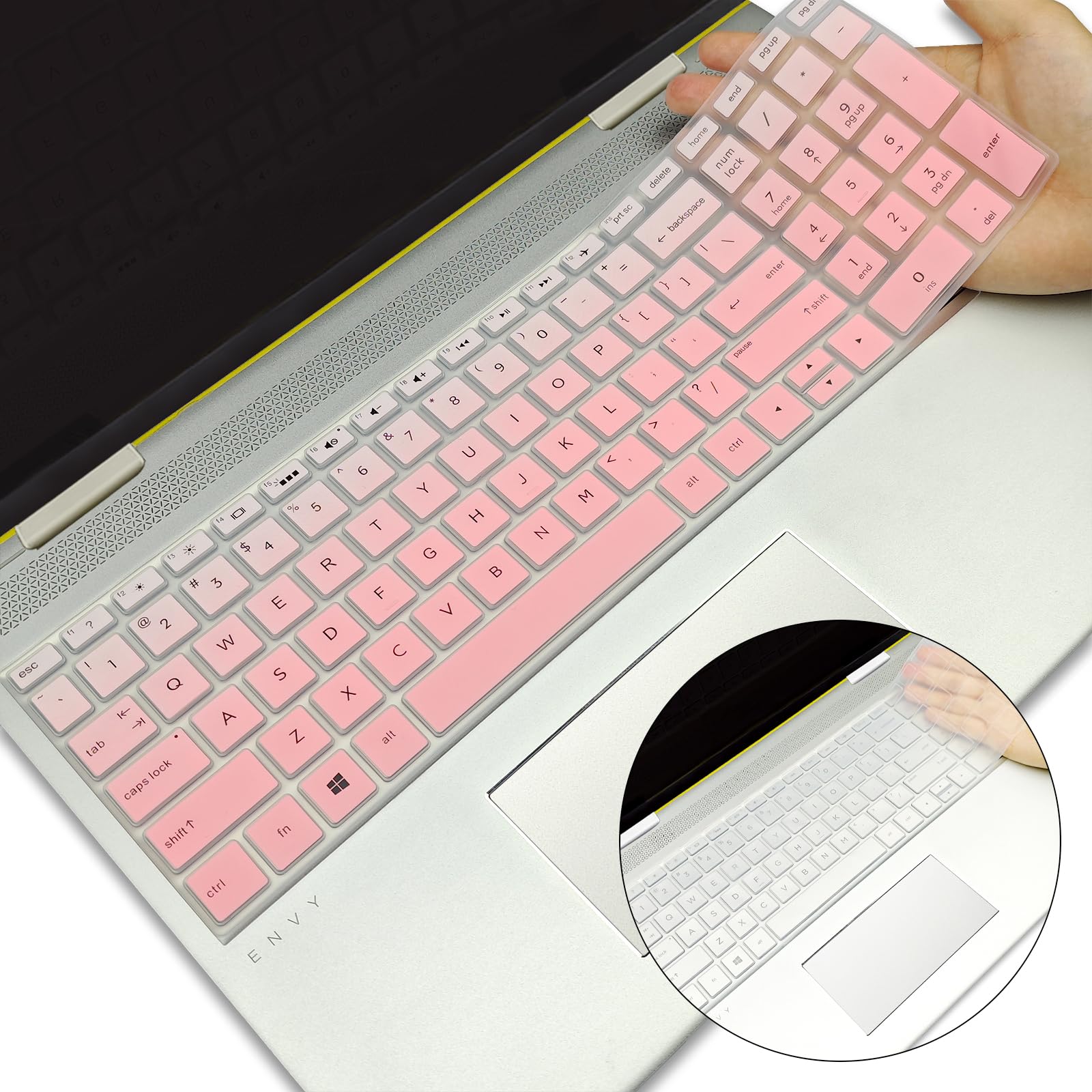 YongMai 2Pcs Silicone Keyboard Cover Skins for 15.6