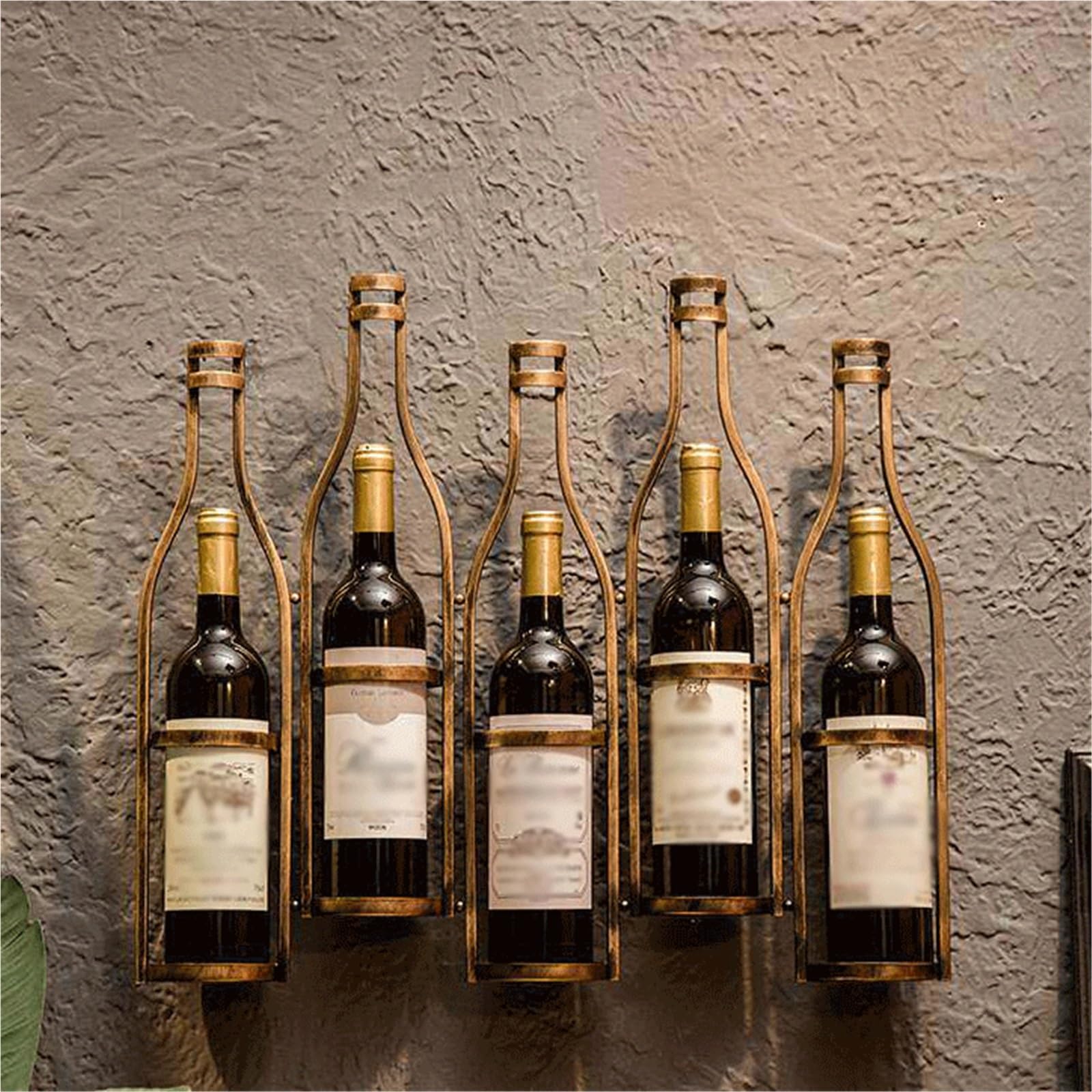 Versatile Portabottiglie Vintage da Parete in Ferro battuto