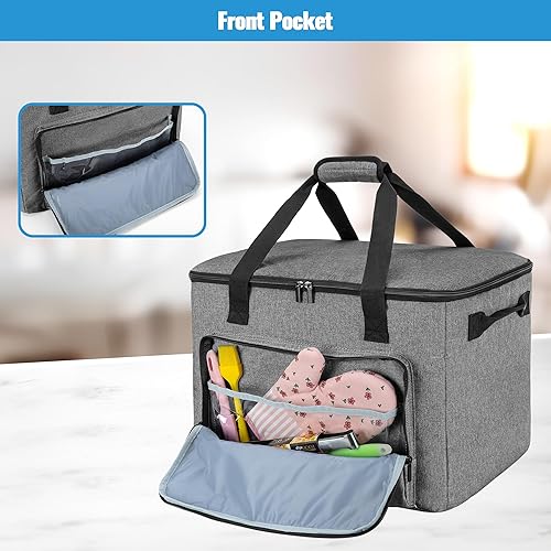 Miniatura 3 de LUXJA Bolsa de transporte grande compatible con Ninja Foodi Possible Cooker Pro, funda de transporte con almohadilla inferior dura compatible con