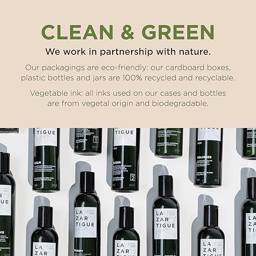 Miniatura 8 de Lazartigue Champú reparador, champú reparador, tratamiento de queratina vegetal para cabello dañado, reestructura la fibra capilar y reduce las