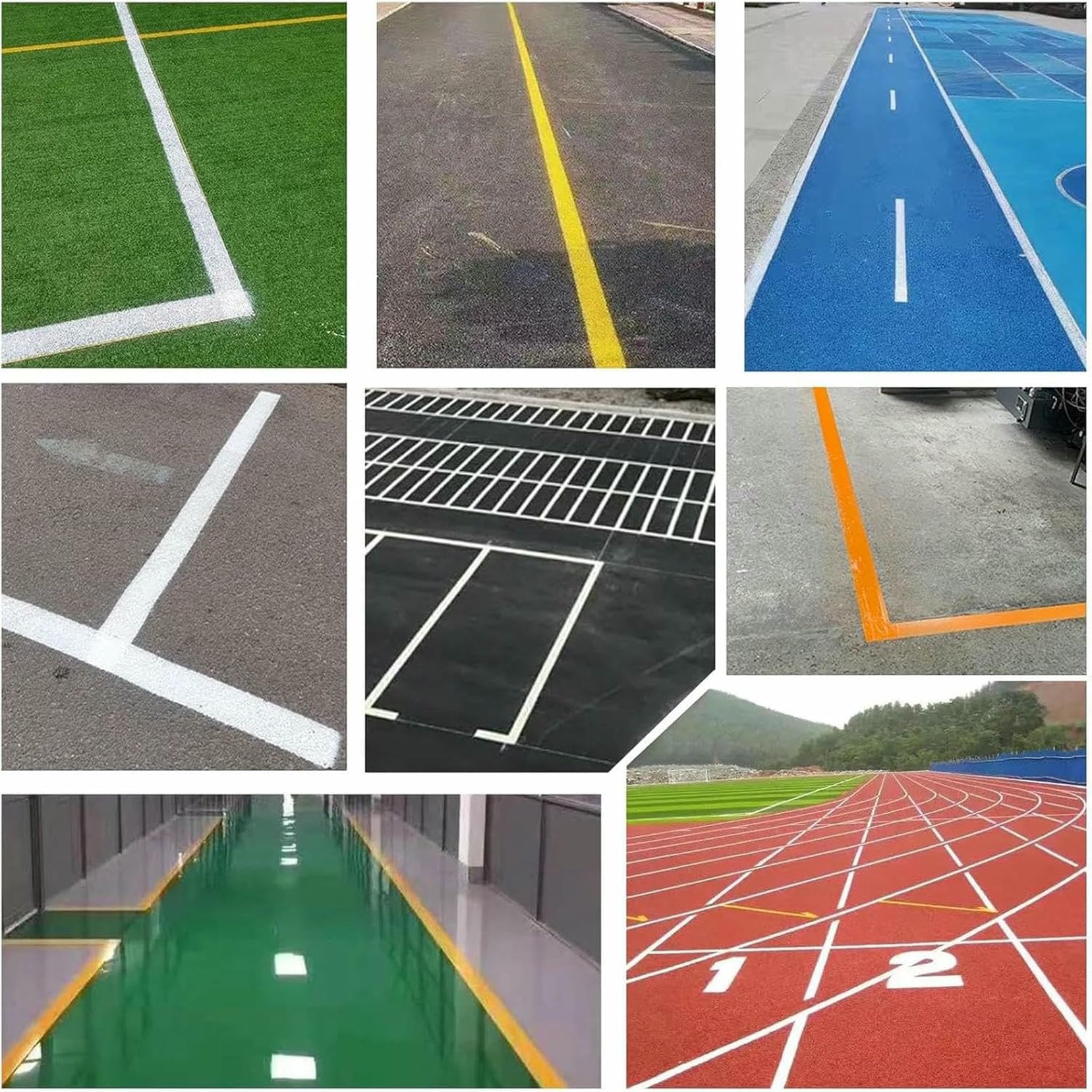 Vernice spray professionale per marcatura inversa per strisce precise di parcheggi, strade, garage e scuole, ideale per disegnare linee rette, curve e cerchi (vernice non inclusa)