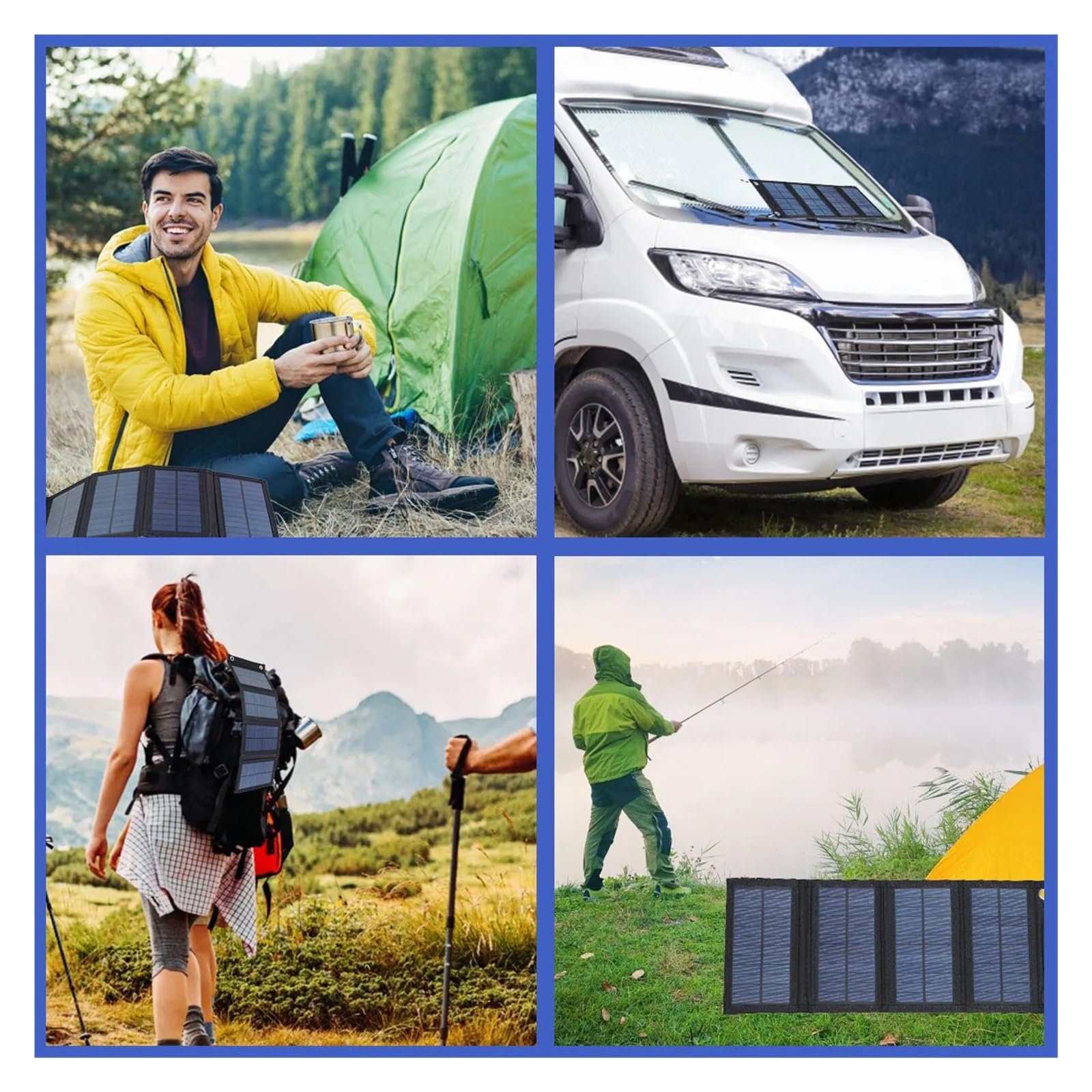 Panneau solaire pliable 100W, USB, étanche, Portable, sac pliable, chargeur de batterie for téléphone, chargeur d'énergie solaire, Camping en plein air