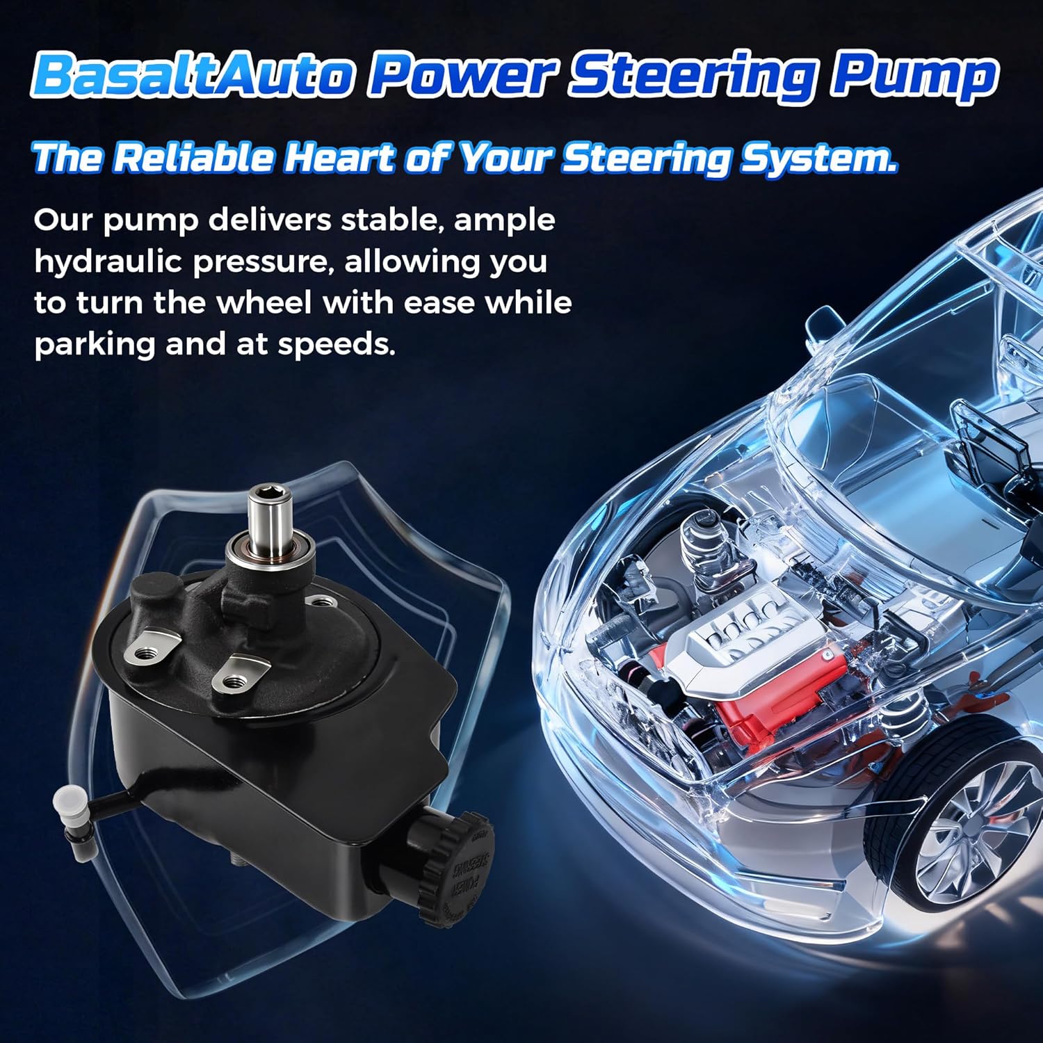 Power Steering Pump 20-8740 V8 Engine No Hybrid Only Compatible for Cadillac Escalade Avalanche Silverado Suburban 1500 Tahoe Sierra 1500 Yukon 2007-2014