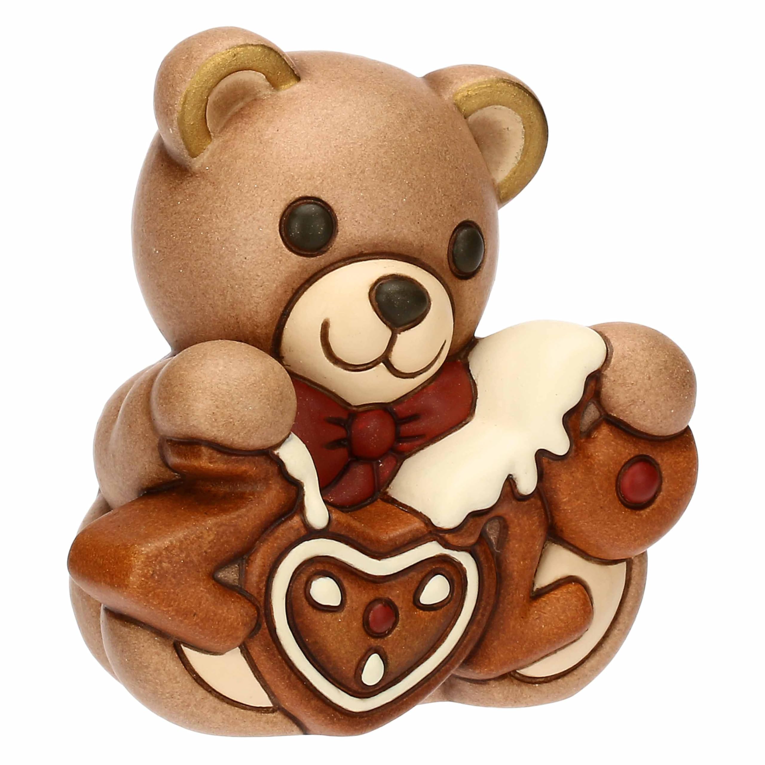 THUN - Teddy Buon Anno 2026 in ceramica - 7,3x5,7x7,5 cm