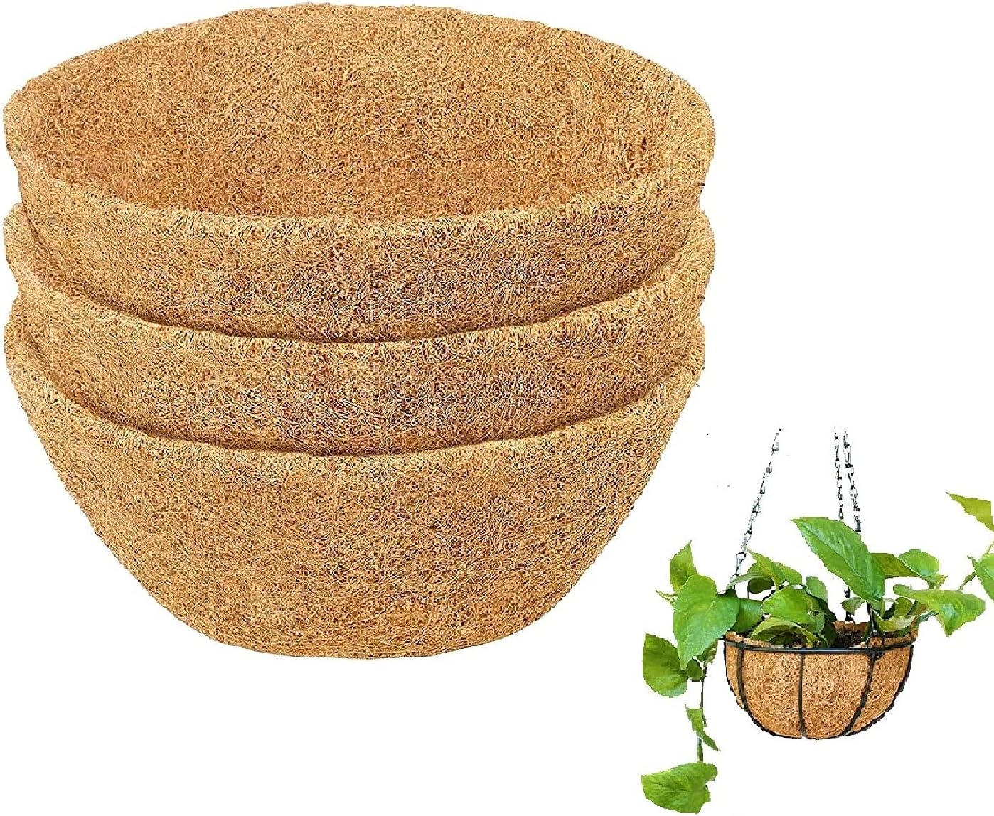 Roads Coco Liners for Planters 3Pcs 12 Inch Coco Liners