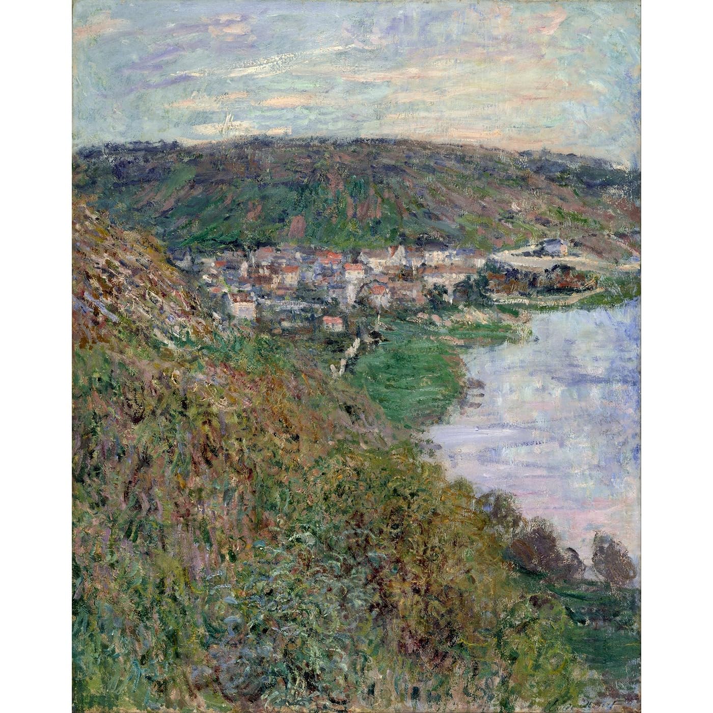 Décoration murale sur toile Monet Vue de Vetheuil giclée roulée