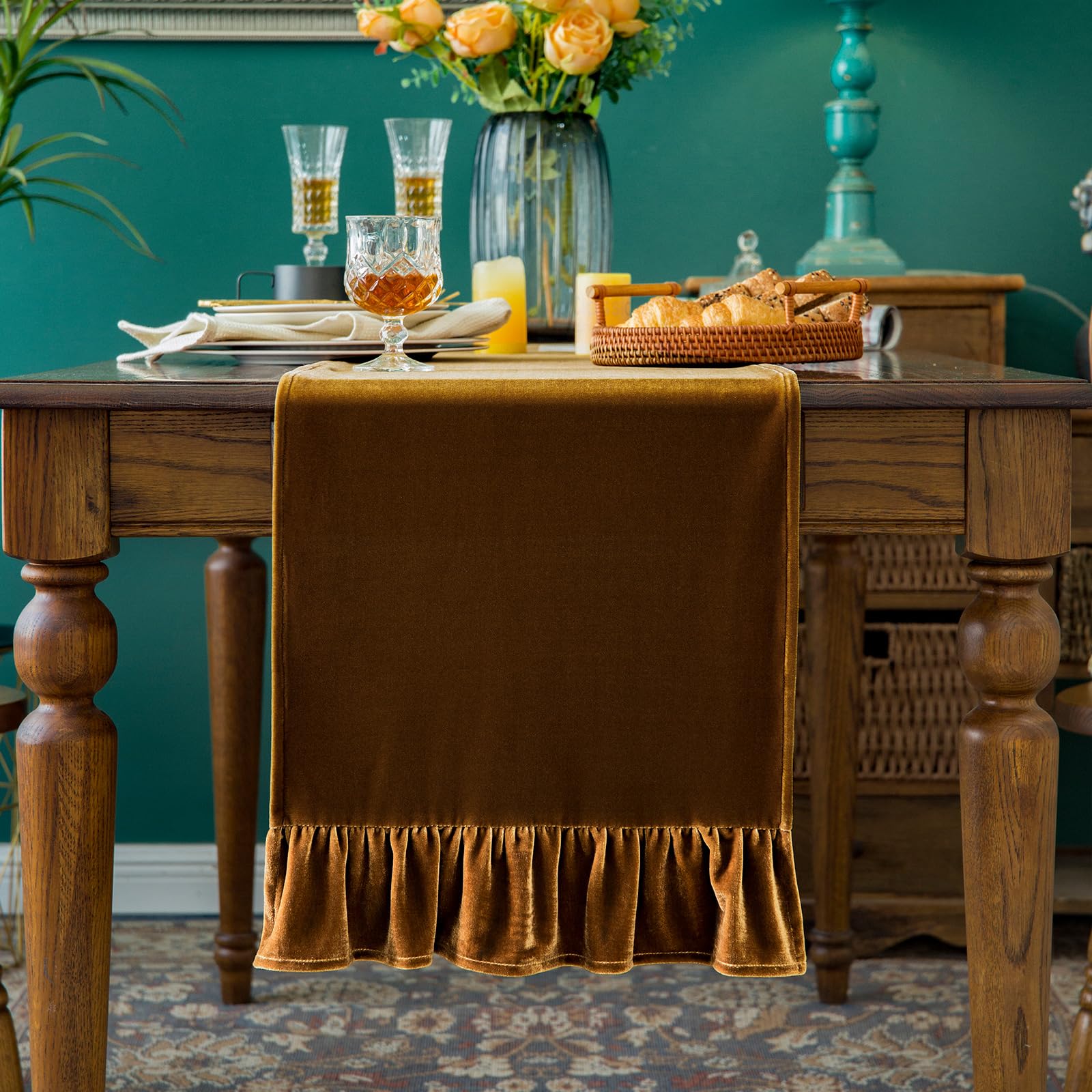 Amazon.com: Velvet Table Runner Soft Decorative Luxurious