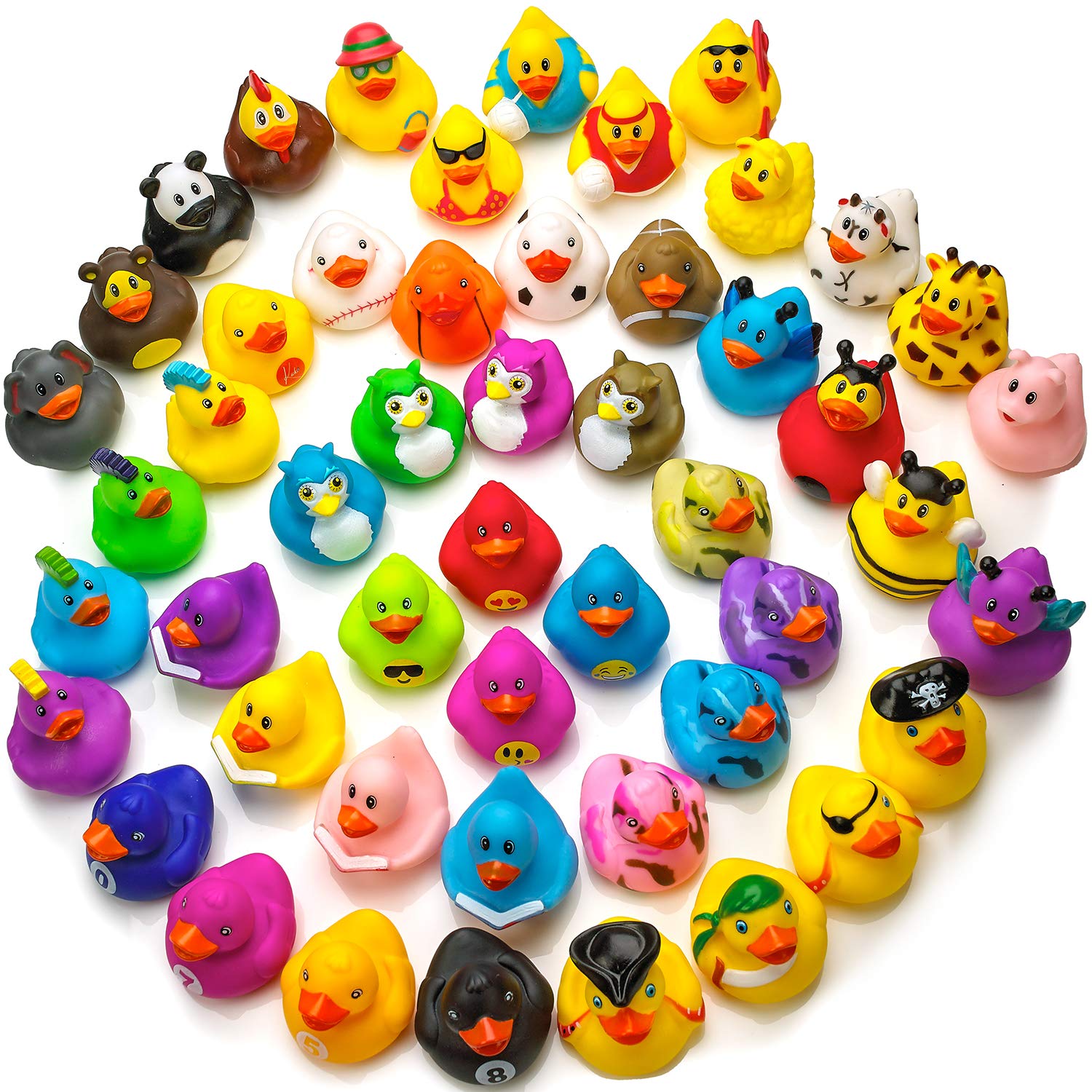 Buy Kicko Assorted Rubber Ducks with Mesh Bag 50 Ducklings, 2 Inch