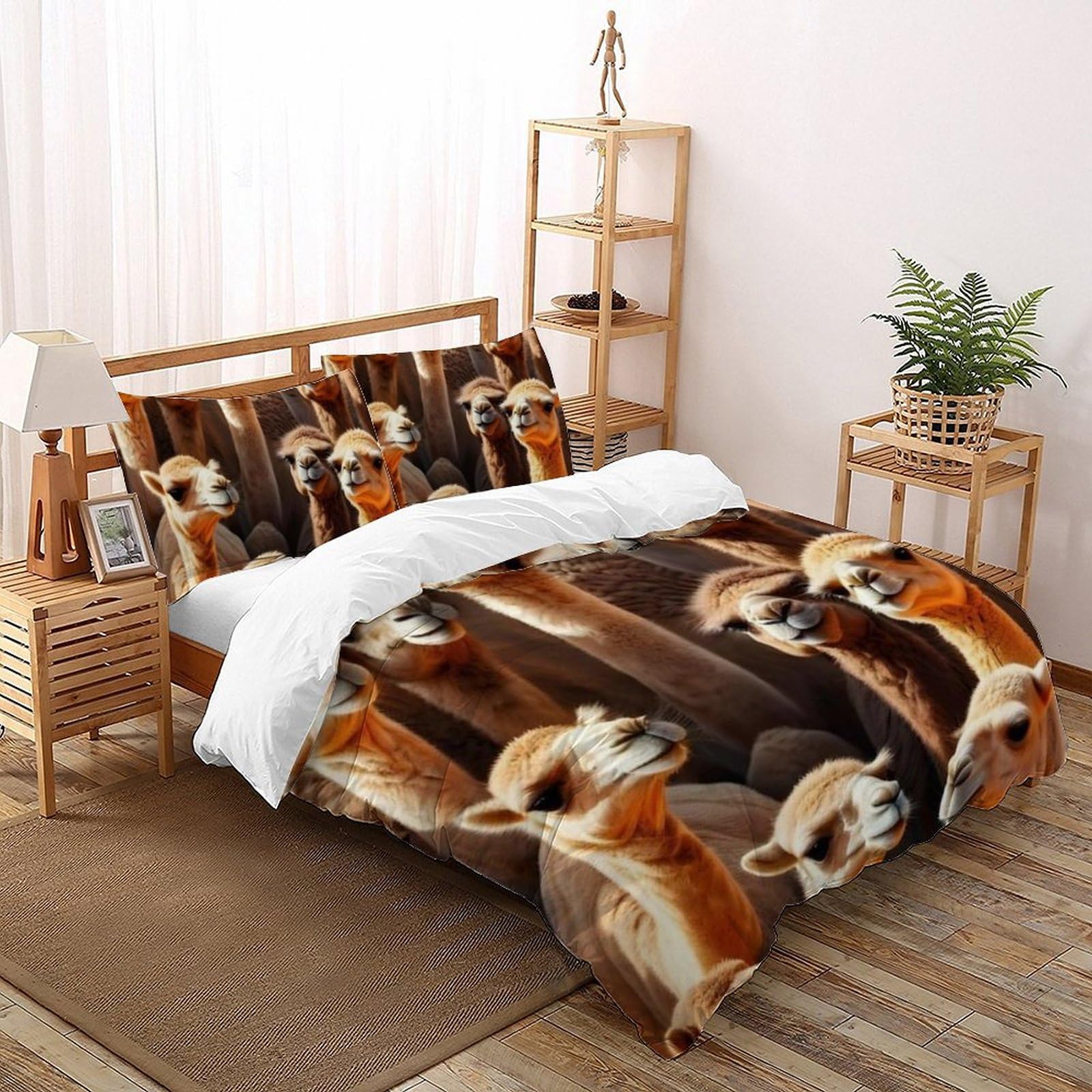 Housse de couette animaux 3D transformant la chambre en safari
