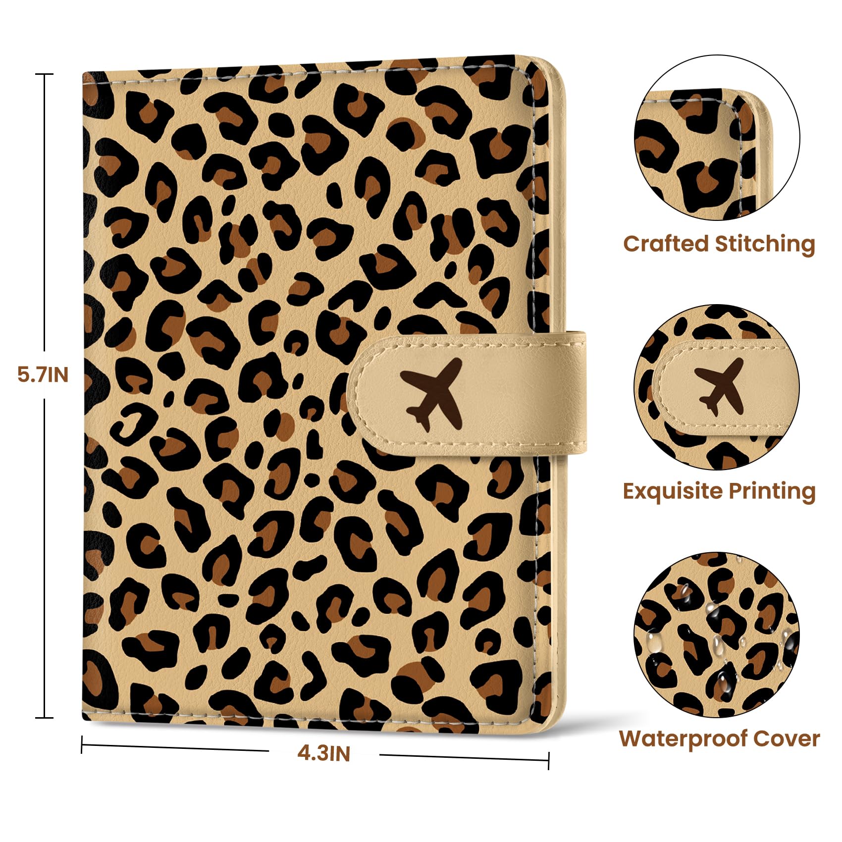 Passport Holder for Travel Essentials, RFID Blocking Leather Cover Wallet, Aesthetic Passport Book Case for Women and Men