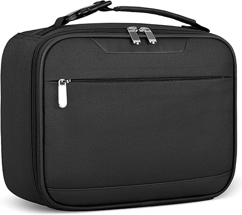 Tuwubi Lonchera para niños, lonchera aislada para niños, lonchera pequeña para niños y niñas, lonchera duradera para la escuela, color negro, 10