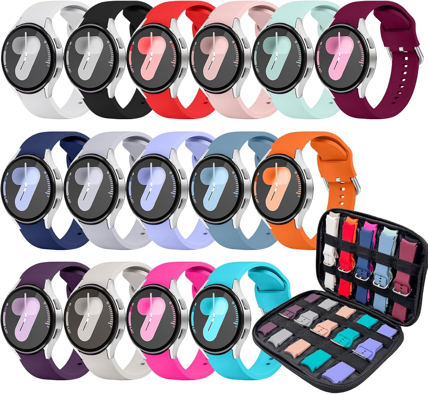 Silicone Sport Band for Samsung Galaxy Watch 9/8/7/6/5/4/Classic,5 Pro Band