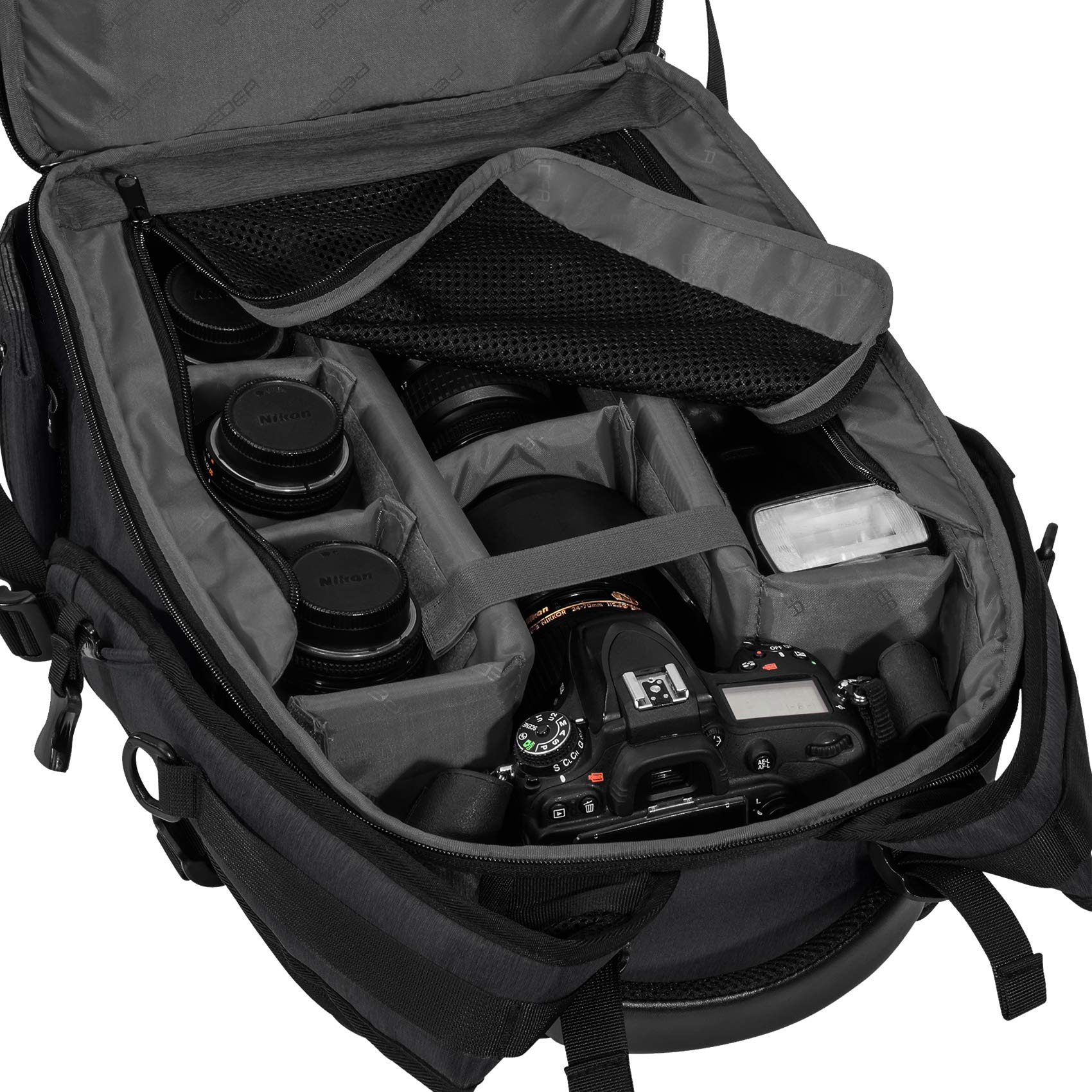 PEDEA Borsa per fotocamera Fashion, Panasonic Lumix DMC G70, G81, GM5, GX80, GH4, GX8 / Sony Alpha 6500 / Nikon D5600