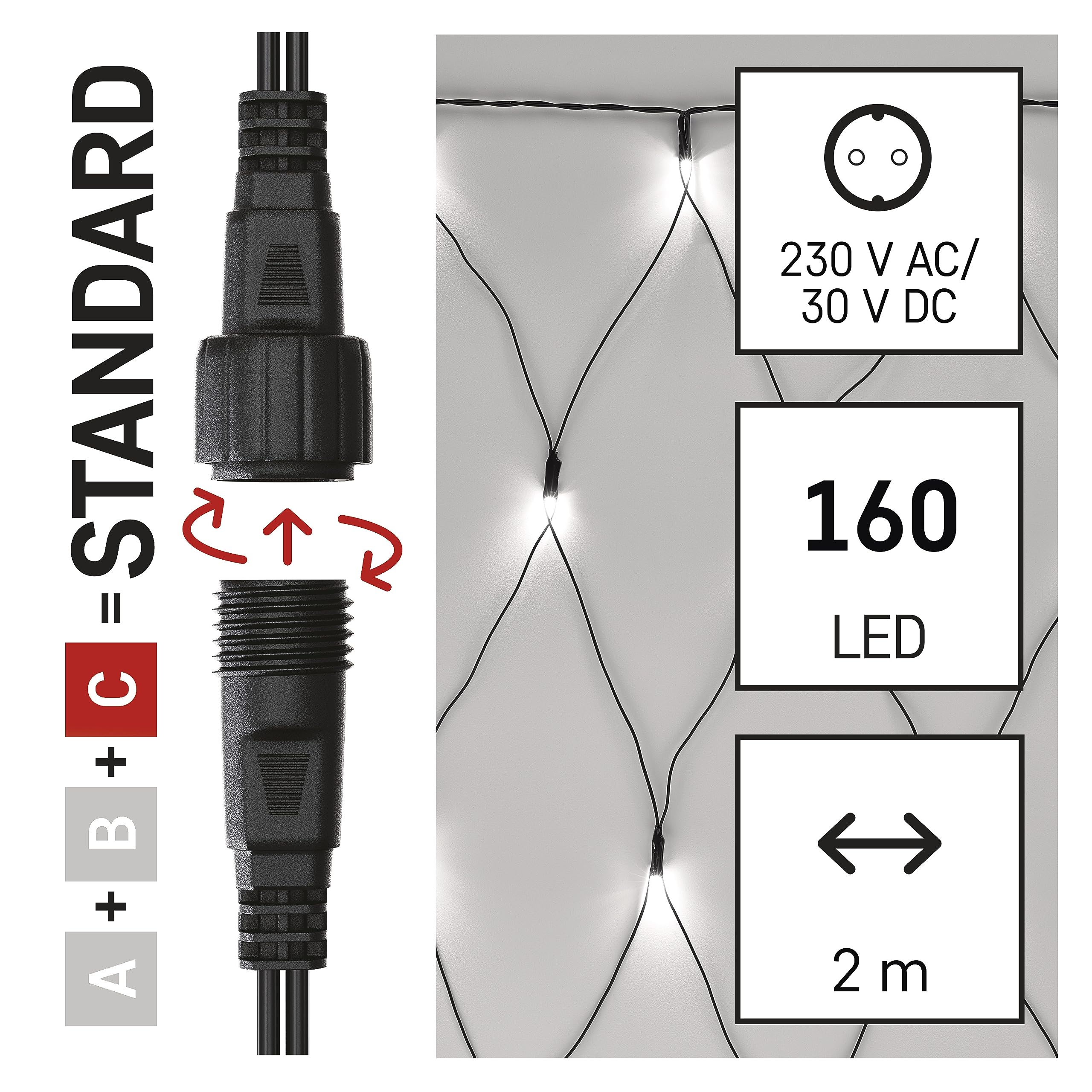 LED-stringverlichting 11 m met 1512 LED's Warm wit IP44 - ecd germany