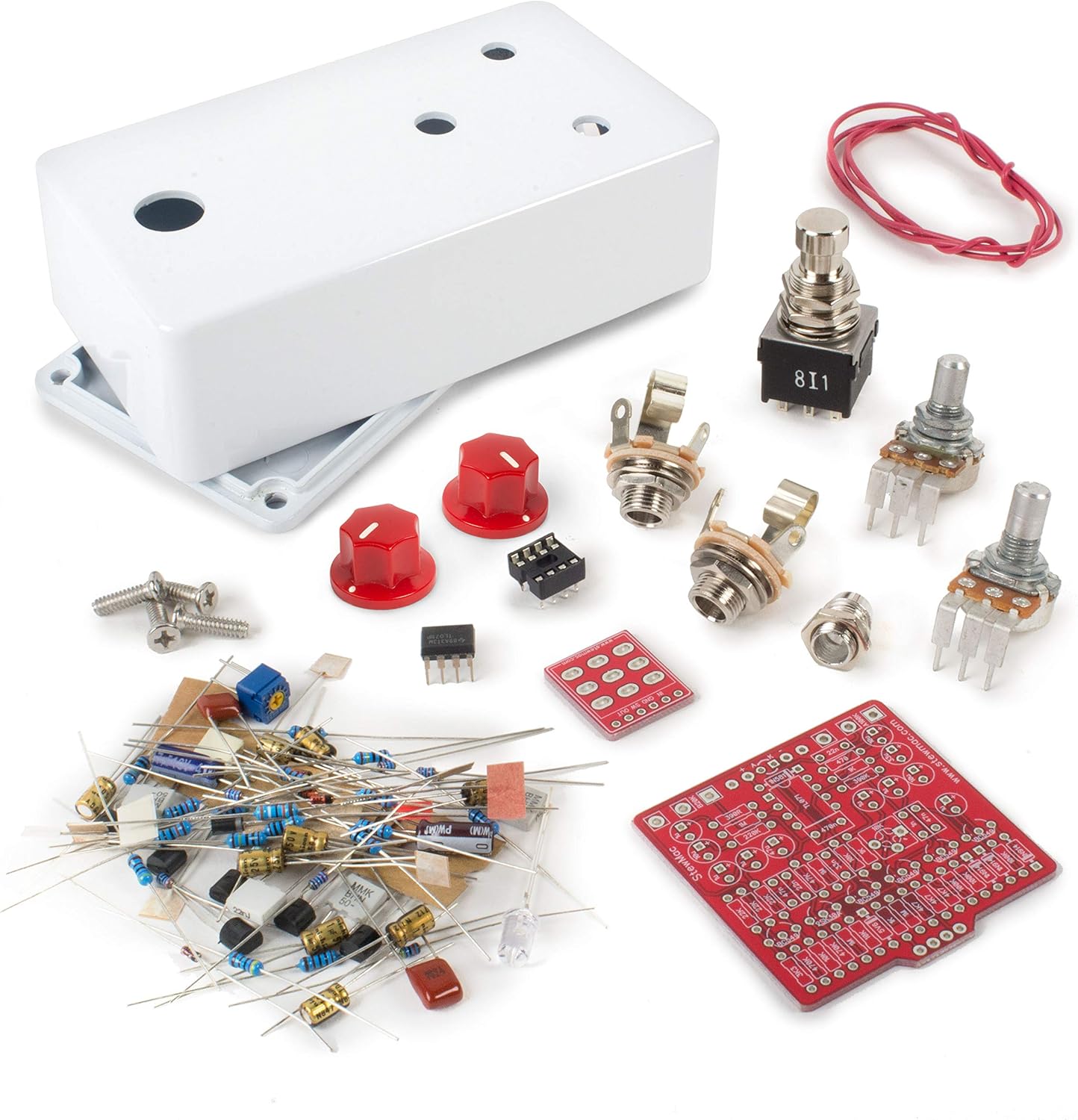 StewMac EC Expander Pedal Kit, With White Enclosure