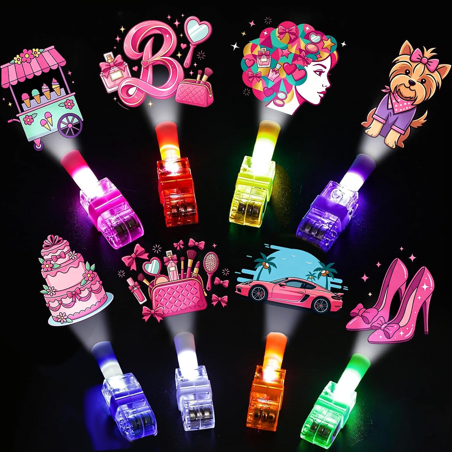 30 PCS Hedgehog Party Set Finger Lights， Glow Party Favors for Gift Bags
