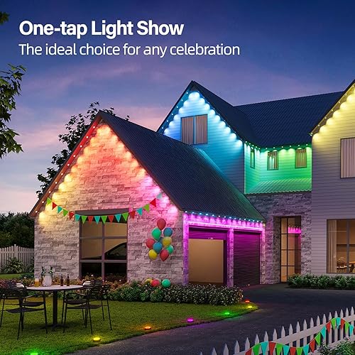 Miniatura 3 de Luces RGB permanentes para exteriores con impermeabilidad IP67, luces inteligentes para exteriores, control remoto, luces de alero con aplicación,