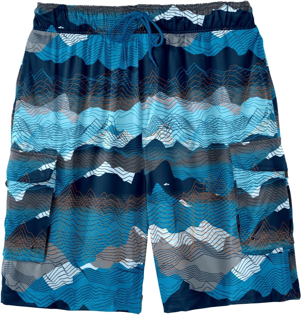 KingSize Men's Big & Tall 8" Flex Cargo Swim Trunks
