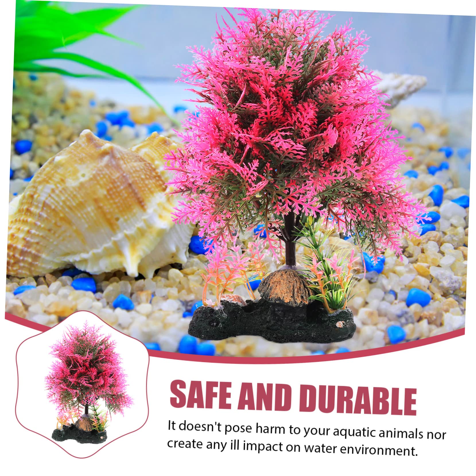 FRCOLOR 3 Pièces Ornements D'aménagement Paysager D'aquarium Accessoires D'aquarium Modèle De Plante Aquatique Arbre Aquatique Aquarium Plantes Aquatiques Plastique Gazon Artificiel