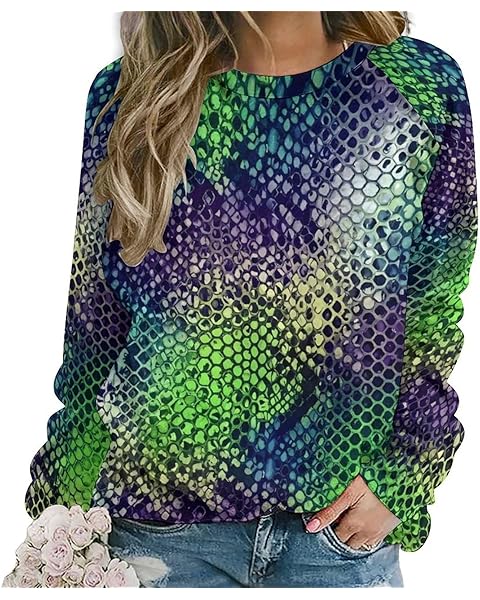 Women's Casual Crew Neck Sweatshirt Halloween Sweatshirts Loose Long Sleeve Casual Pullover Tops