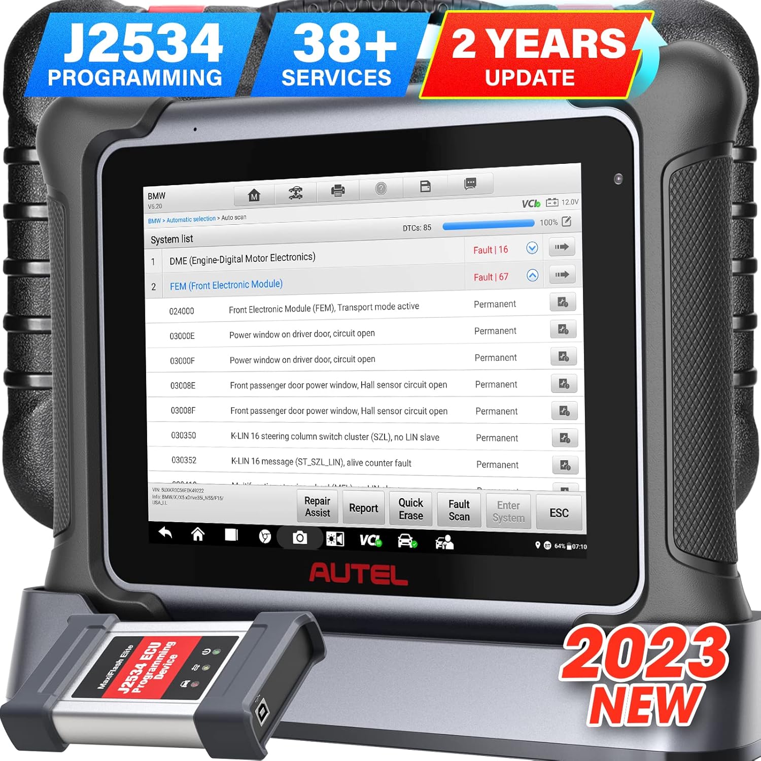 Autel MaxiSys Elite II Intelligent Car Diagnostic Tool, Repair Assist ...