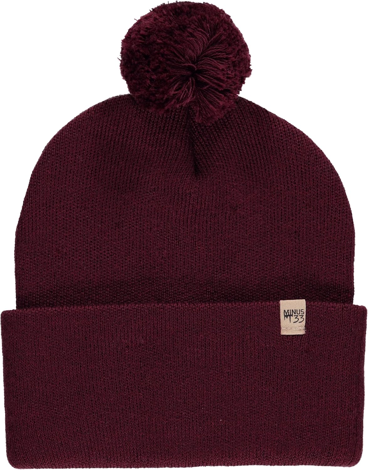 Minus33 Midweight Everyday Knit Cuff Pom Beanie - 100% Merino Wool Winter Hat