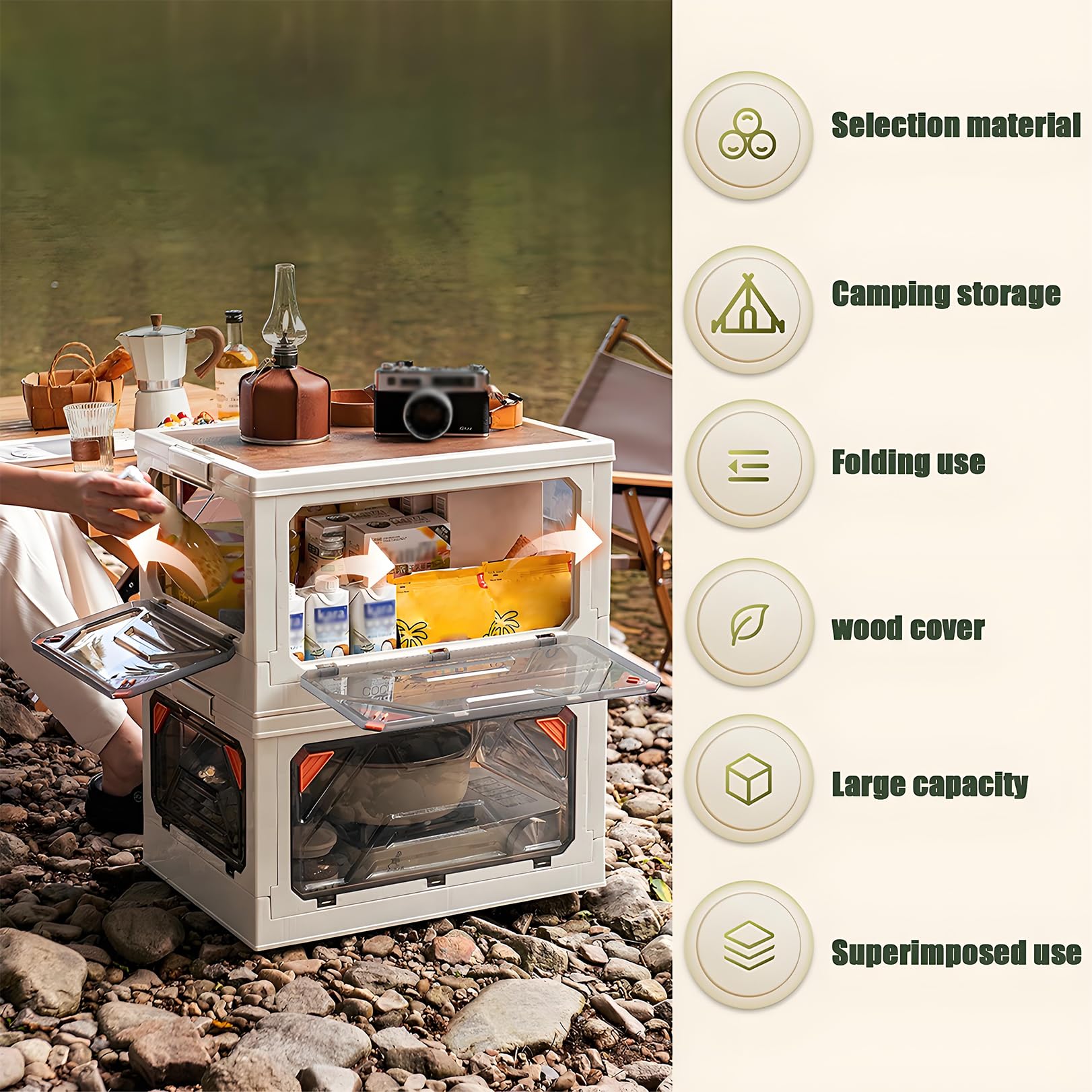 Caja De Almacenamiento De Plástico Plegable, Caja De Almacenamiento Con Tapas, Organizador De Almacenamiento De Gran Capacidad Para Ropa, Juguetes, Libros Y Alimentos
