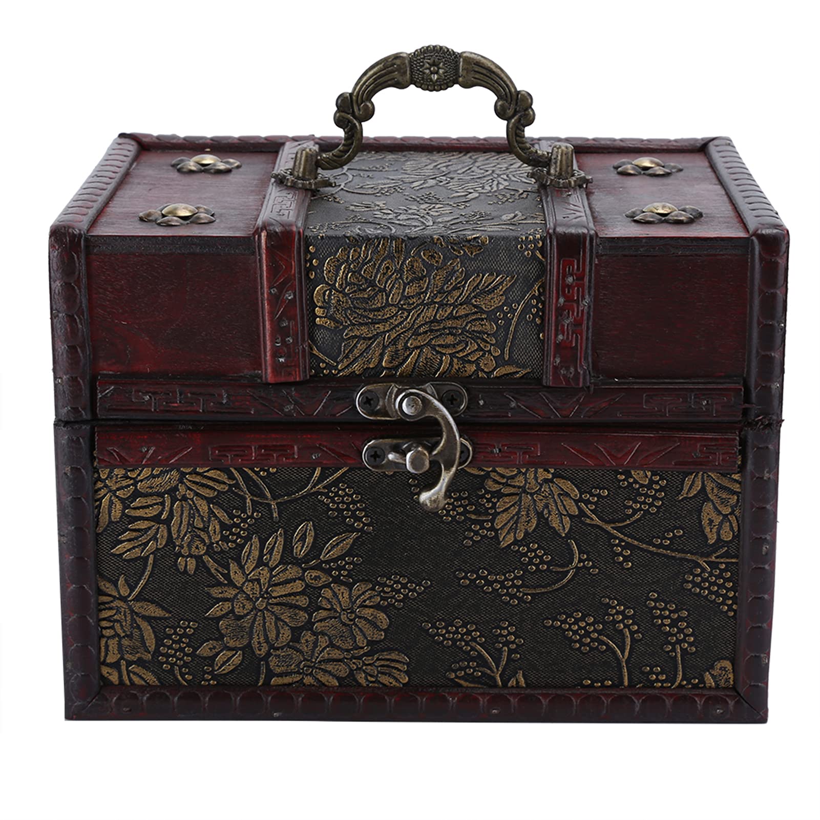 Organizzatore di portagioie da viaggio, portagioielli, scatola di immagazzinaggio retrò for gioielli in legno vintage, custodia for organizer portatile in legno decorativo for gioielli in legno, confe