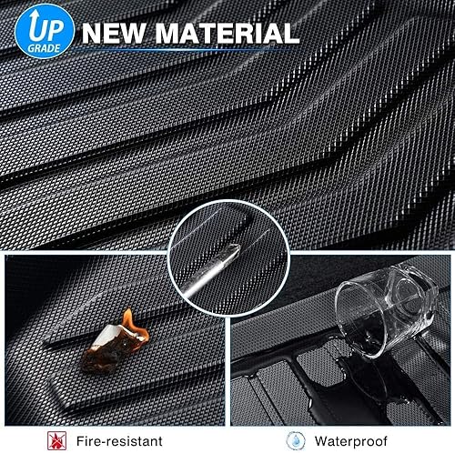 Miniatura 3 de Alfombrillas de goma para todo tipo de clima, compatibles con asientos de banco Ford Explorer 2011-2014 (sin asiento de cubo), el juego completo