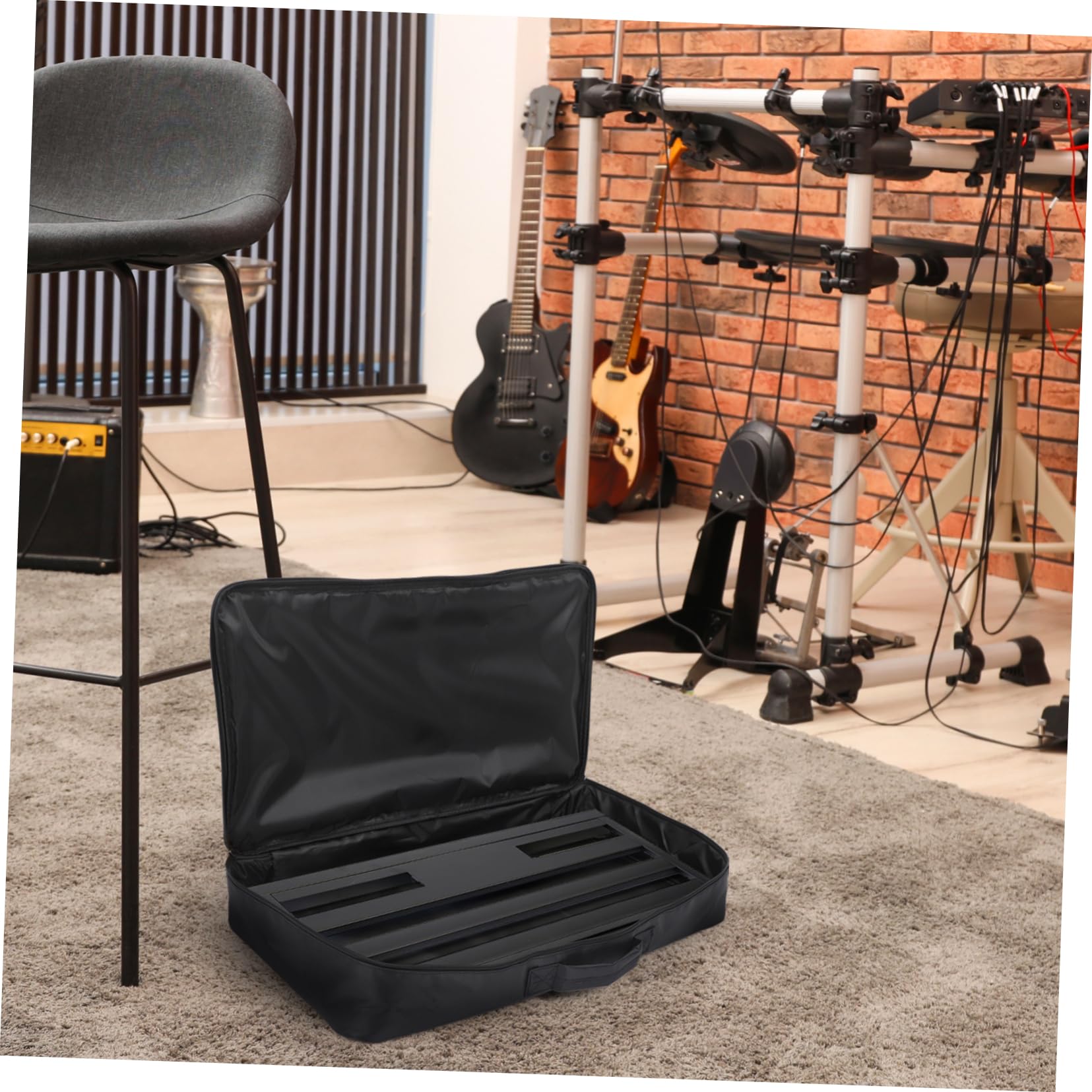 Pedalboard Tragetasche M601 mit Reißverschluss, Nylon, Schwarz