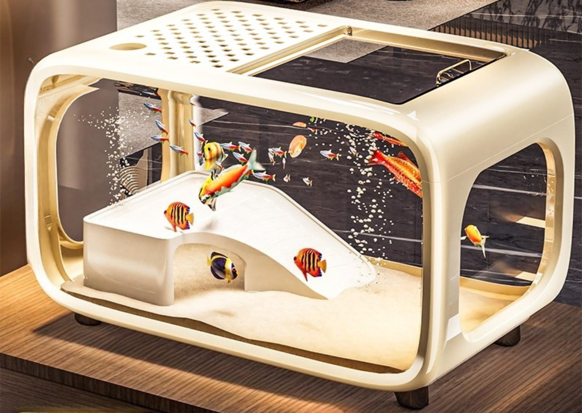 Amazon | Neakarfer-小型水槽セット 金魚飼育セット アクアテラリウム Amazon | Neakarfer-小型水槽セット 金魚飼育セット アクアテラリウム