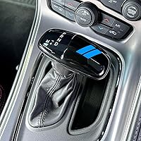 Vista 3 de Cubierta de cabeza de perilla de cambio de marcha para accesorios Dodge Charger 2015-2023 Challenger 2015-2024 Durango 2016-2026, inserción