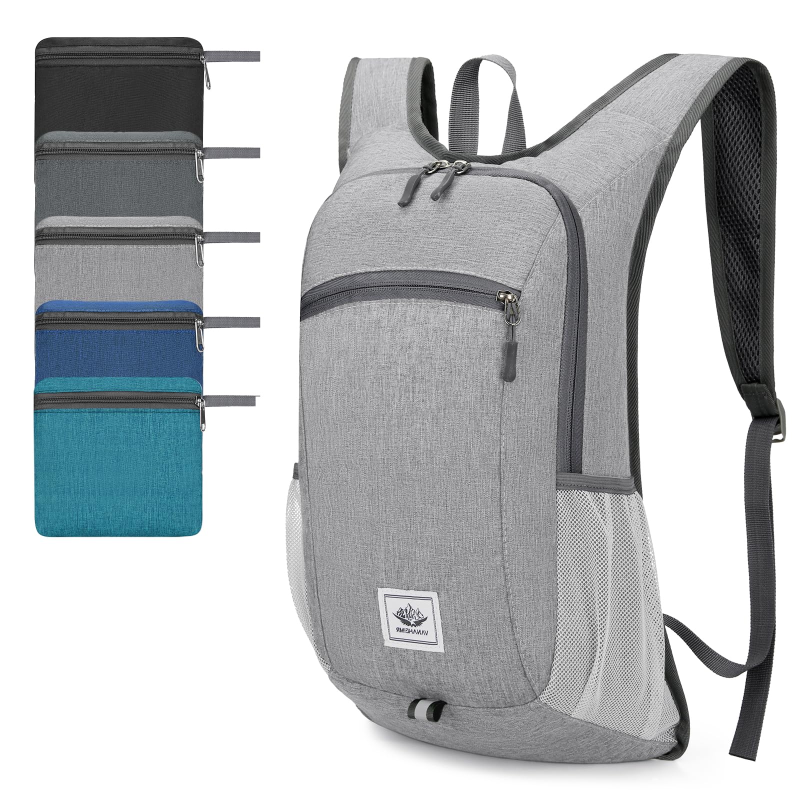 Zusentee Zaino Pieghevole Ultraleggero 16L Zaino Trekking Donna Impermeabile Uomo per Trekking Viaggio Brevi Escursioni Ciclismo Uomo