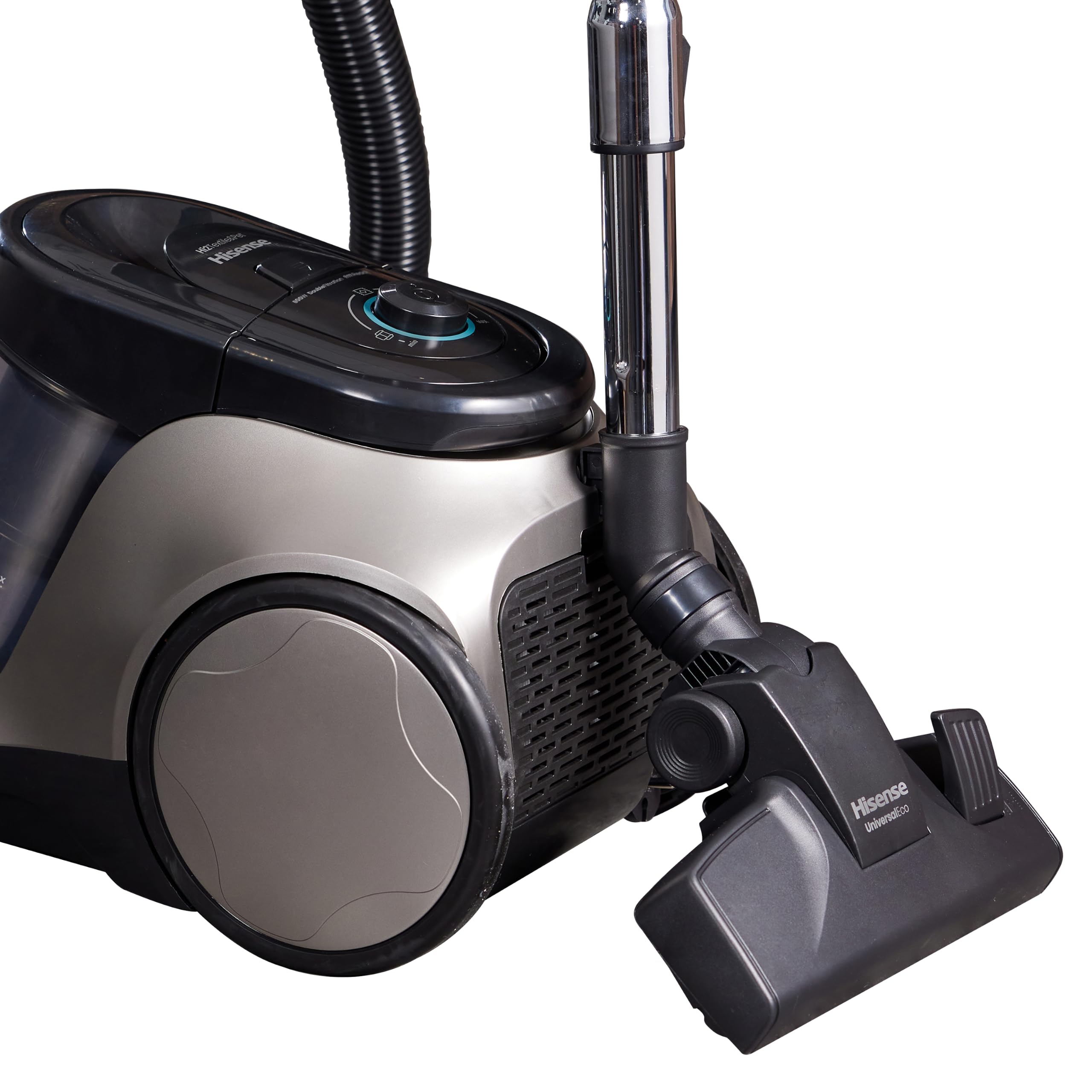 Hisense HVC20E3H2TPA Aspiradora Trineo ciclónica sin Bolsa, Cepillo HI2 Textil y Mascotas, Potente succión de 160W, Tubo telescópico metálico y Boquilla con Cepillo 2 en 1 para Suelos Duros