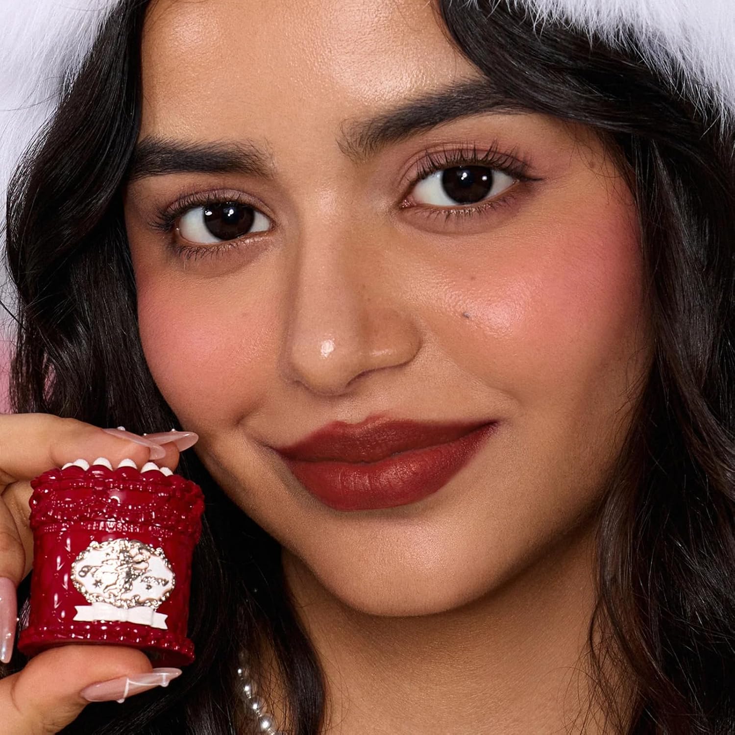 Flower Knows Strawberry Cupid Cake Lip Cream,Long Lasting Warm Red Matte Lipstick,Hydrating Lip Stain,Transfer & Smudge-Proof Velvet Liquid Lipstick for Girls&Women,0.17 Fl Oz(V09 Velvet)