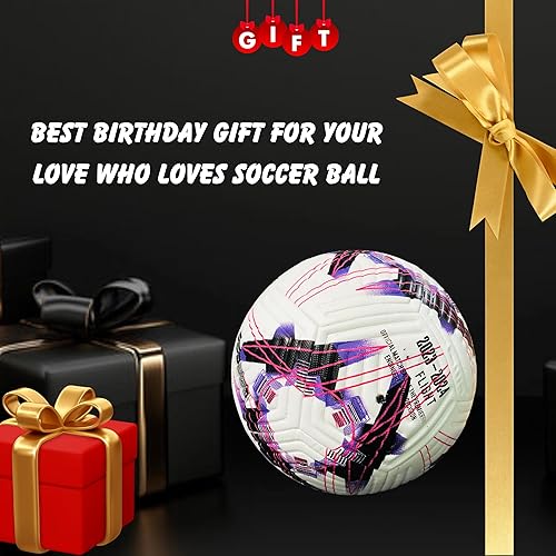 Miniatura 5 de Balón de fútbol profesional 2023-2024  Tamaño 5 oficial de fútbol, fútbol de piel sintética de alta calidad con control de todas las condiciones,