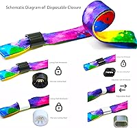 Vista 6 de Pulseras de tela personalizadas, 30/100/5000 piezas de sublimación impresa de satén personalizado pulsera de eventos de color, pulsera a granel