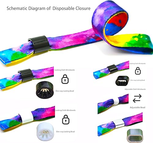 Miniatura 6 de Pulseras de tela personalizadas, 30/100/5000 piezas de sublimación impresa de satén personalizado pulsera de eventos de color, pulsera a granel