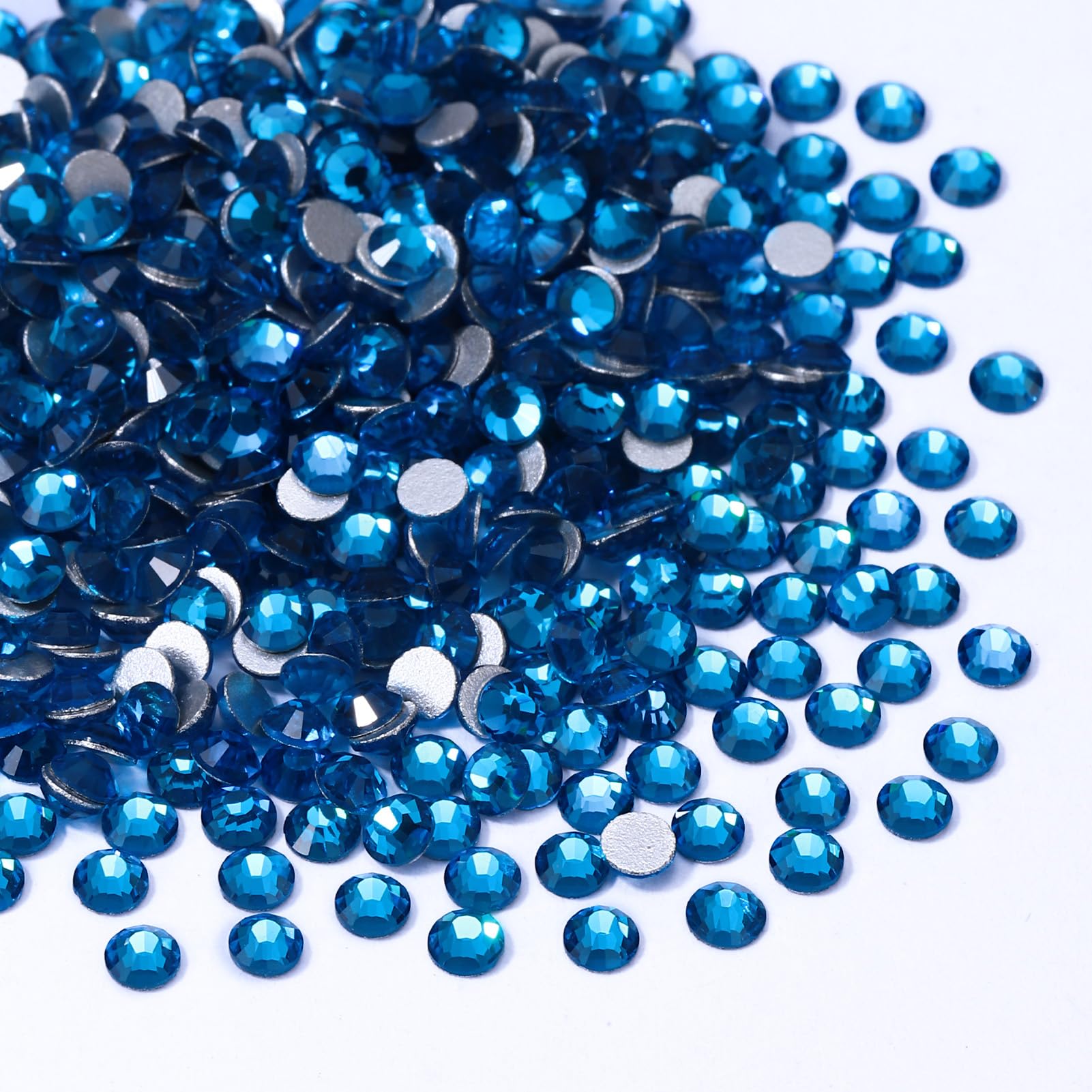 1440PCS Capri Blue SS8 Flatback Rhinestones(2.3-2.5mm)