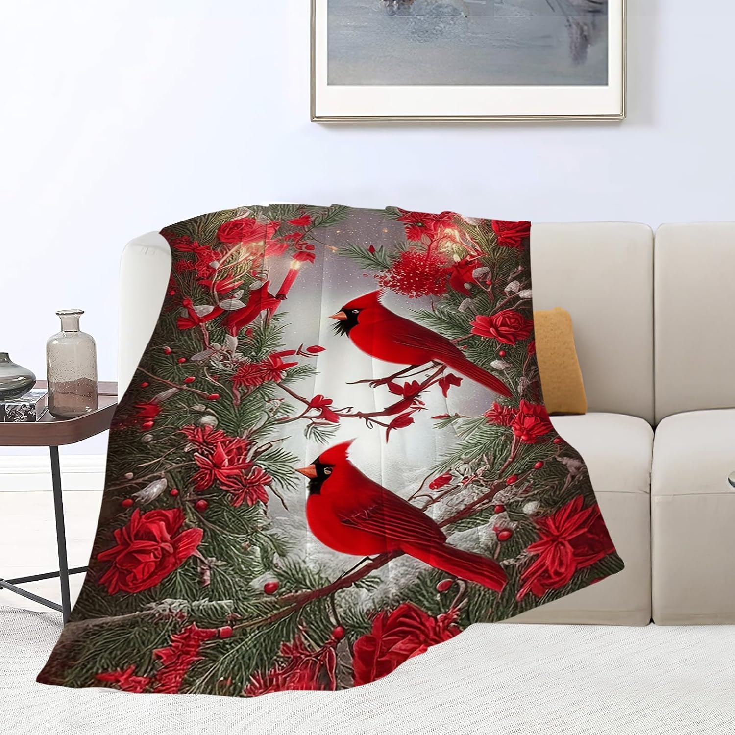 Cardinal Blanket Soft Cozy Cardinal Fleece Throw Blanket