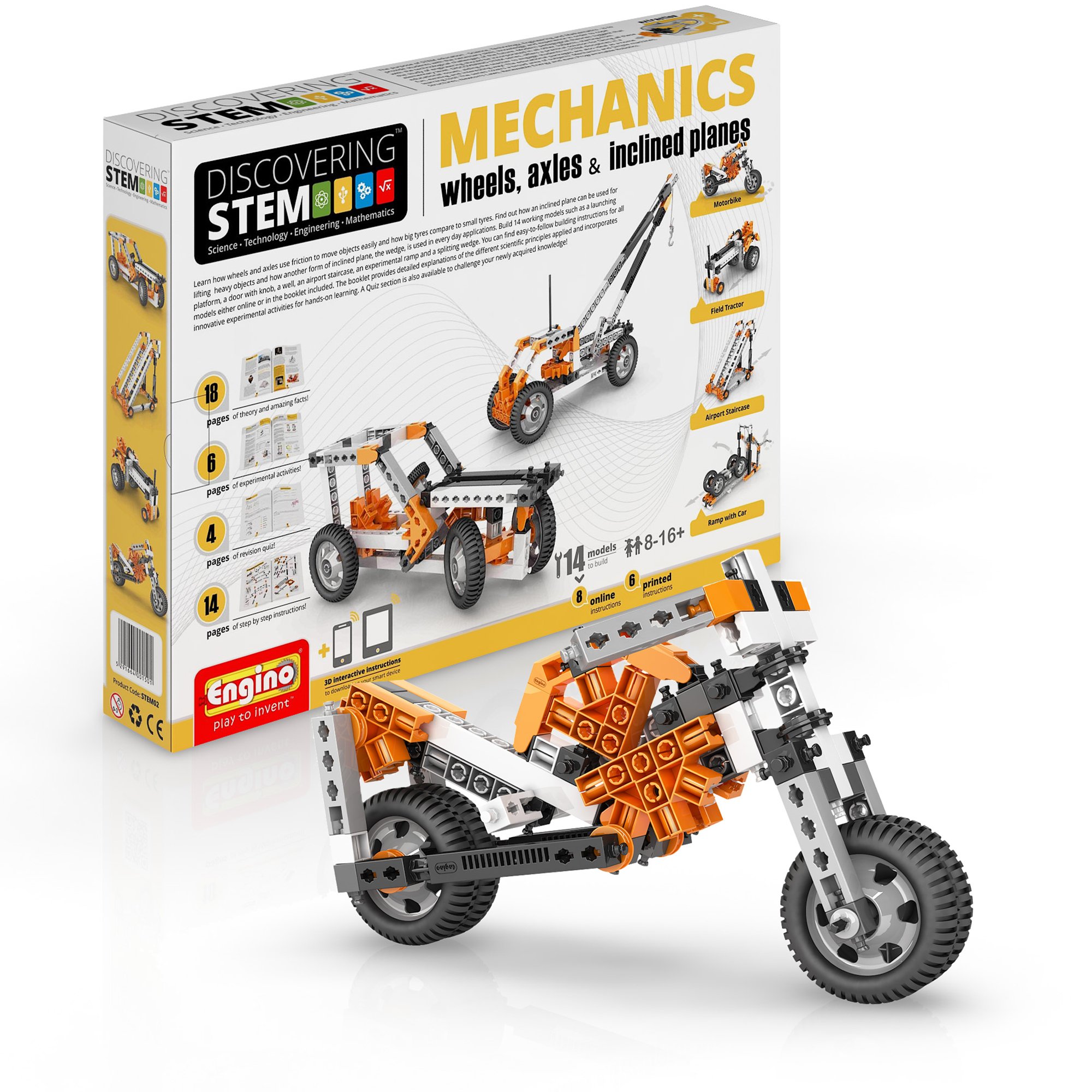 Engino Discovering STEM Mechanics Wheels, Axles and Inclined Planes