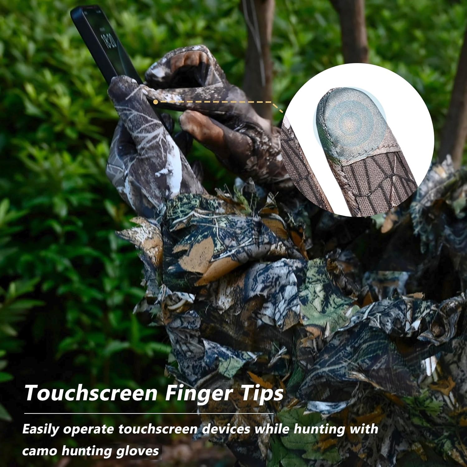 EAmber Camouflage Hunting Gloves Camo Touch Screen Gloves Pro Anti-Slip Lightweight Archery Accessories Hunting Outdoors - Image 3