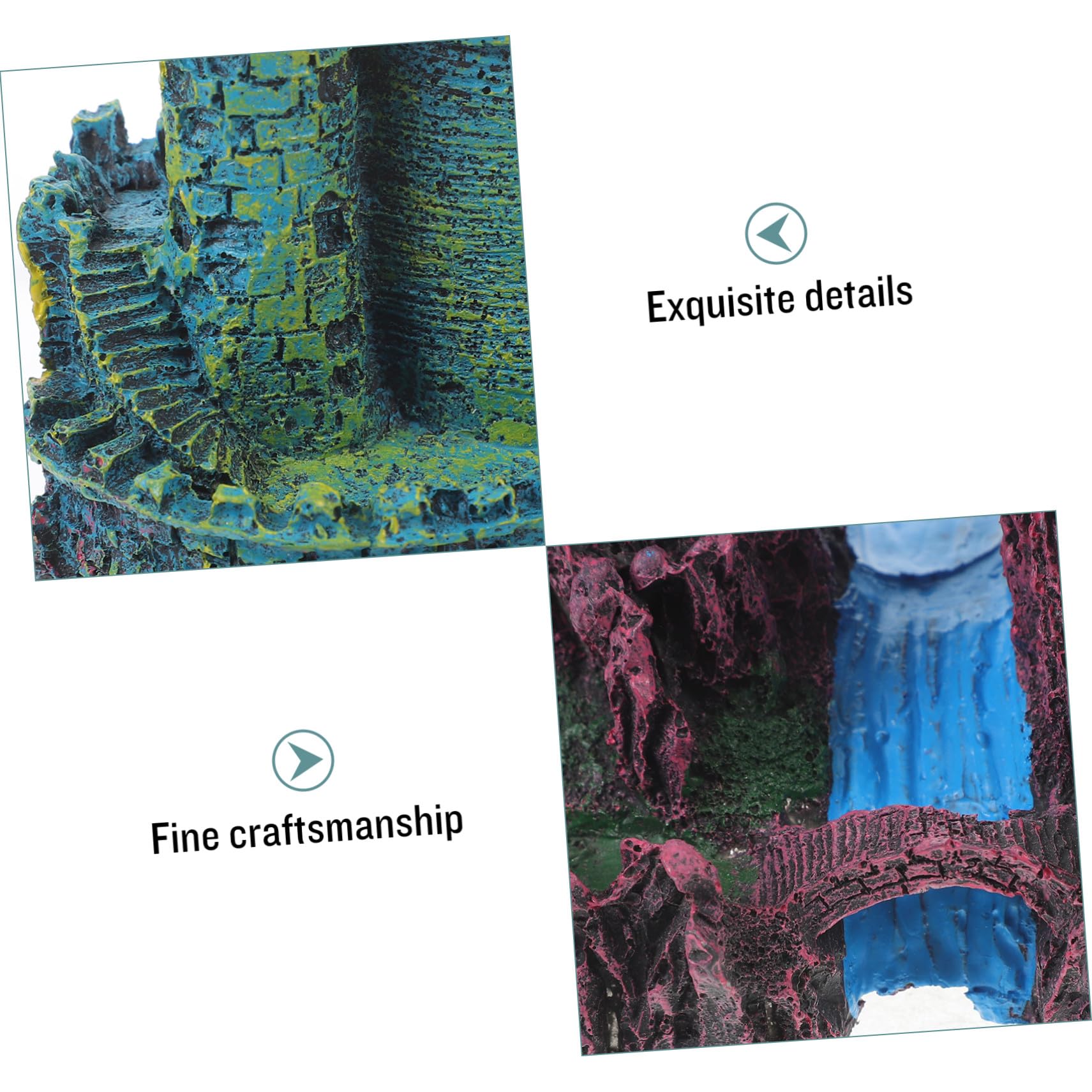 GALPADA Decorazione per acquario in Materiale Artigianale Ornamento Paesaggistico Realistico per Vasche Pesci Accessorio Chic e Facile da Pulire per Ambienti Domestici e Uffici
