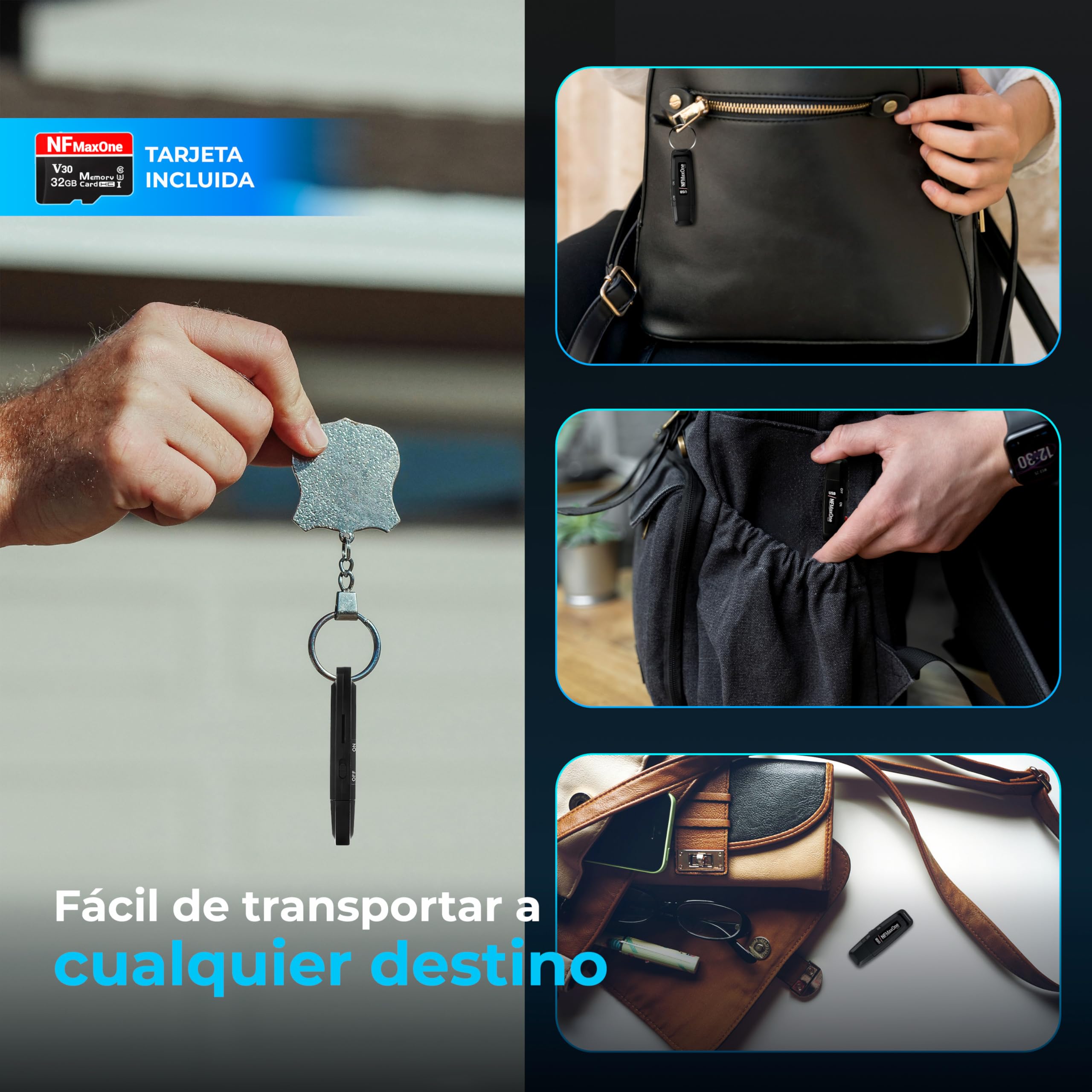 Grabadora de Voz Espia Digital con MicroSD de 32 GB incluida | Mini Grabadora de Audio Ideal para Reuniones, Entrevistas, Clases | Grabadora USB Espia Portatil con hasta 500 Horas Grabación ST