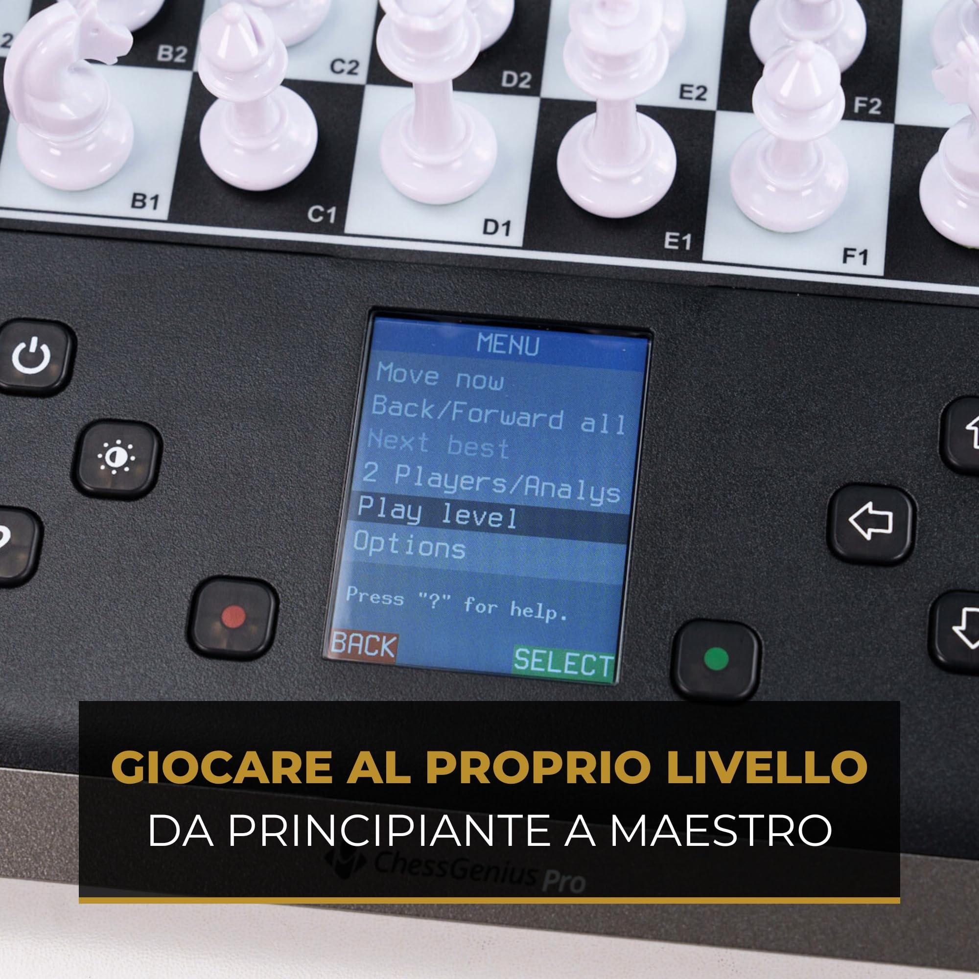 MILLENNIUM M815 ChessGenius PRO - Scacchi computer per bambini, principianti e avanzati, allenatore intelligente per scacchi con diverse opzioni di esercizio e livelli di difficoltà personalizzabili