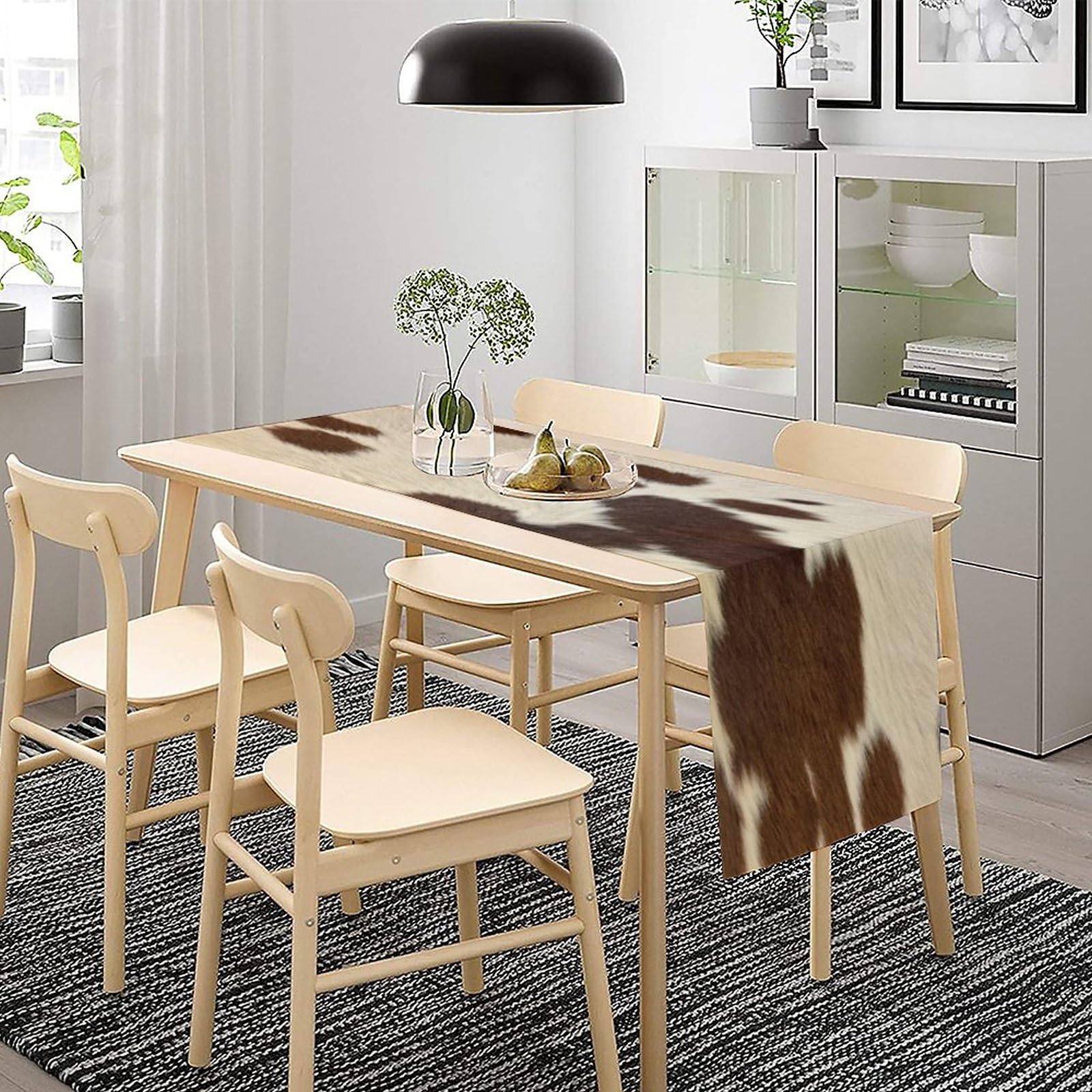 Tischläufer Mit Tierfell-Druck – Landhausstil, 274 X 33 Cm – Für Küche, Esstisch, Party & Deko